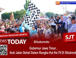 Gubernur Jawa Timur , Ikuti Jalan Sehat Dalam Rangka Hut Ke-78 Di Situbondo