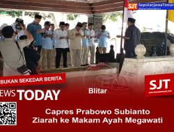Capres Prabowo Ziarah ke Makam Ayah Megawati