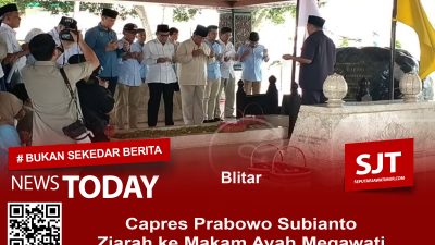 Capres Prabowo Ziarah ke Makam Ayah Megawati