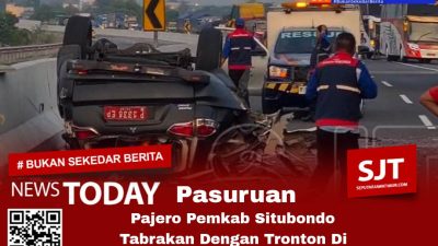 Pajero Milik Pemkab Situbondo Alami  Kecelakaan DiTol paspro,