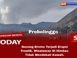 Gunung Bromo Terjadi Erupsi Freatik. Wisatawan Di Himbau Tidak Mendekati Kawah.