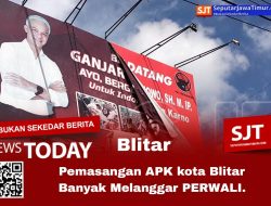 Pemasangan APK kota Blitar Banyak Melanggar PERWALI.