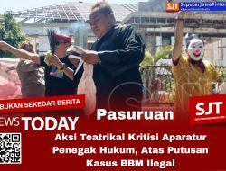 Aksi Teatrikal Kritisi Aparatur Penegak Hukum, Atas Putusan Kasus BBM Ilegal