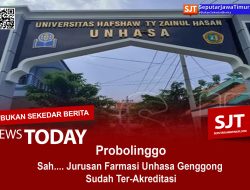 Sah…. Jurusan Farmasi Unhasa Genggong Sudah Ter-Akreditasi