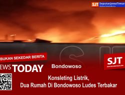 Konsleting Listrik, Dua Rumah Di Bondowoso Ludes Terbakar