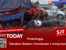 Tabrakan Libatkan 4 Kendaraan. 1 Orang Tewas