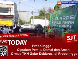 Ciptakan Pemilu Damai dan Aman, Ormas TKN Gelar Deklarasi di Probolinggo