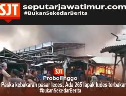 Paska kebakaran Pasar leces