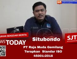 PT Raja Muda Gemilang Terapkan  Standar ISO 45001:2018