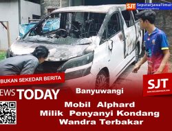 Mobil Toyota Alphard Milik  Penyanyi Kondang Banyuwangi Wandra Terbakar