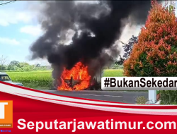 Didahului Ledakan, Minibus Terbakar Hangus Saat Isi BBM di SPBU Talun Blitar