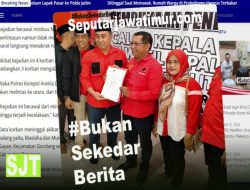 Dengan Diantar Ratusan Pendukungnya, Yudi Meira Kembalikan Berkas Pendaftaran Calon Kepala Daeran di Kantor DPC PDIP Kota Blitar