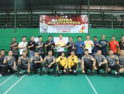 Meriahkan Hari Bhayangkara ke-78, Polres Kediri Kota Gelar Pertandingan Bulu Tangkis Antar Awak Media