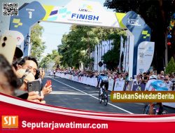 Ratusan Personil  Pengamanan Polresta  Banyuwangi Di Terjunkan Dalam Gelaran  Balapan Sepeda TDBI 2024
