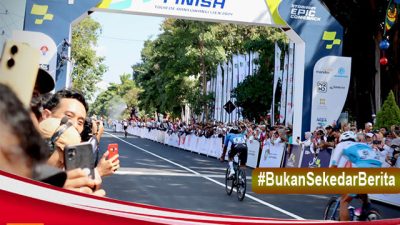 Ratusan Personil  Pengamanan Polresta  Banyuwangi Di Terjunkan Dalam Gelaran  Balapan Sepeda TDBI 2024