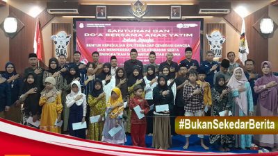 Peduli Anak Bangsa , Puluhan Anak Yatim Dapat Santunan Dari KPU Kabupaten Kediri