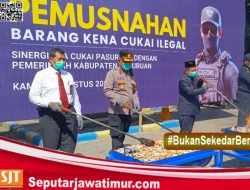 Senilai 10 Miliar Lebih Barang Kena Cukai Dimusnahkan Kantor Bea Cukai Pasuruan.