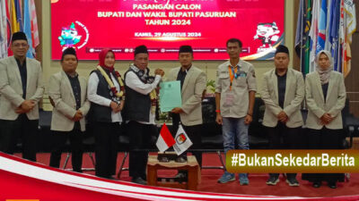 Gus Mujib-Ning Wardah Resmi Mendaftar Pilbup Pasuruan Dengan Didampingi Pimpinan Partai.