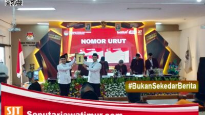 Pasangan Adi-Nawawi Dapatkan Nomor Undian 1,Siap Lawan Kotak Kosong.