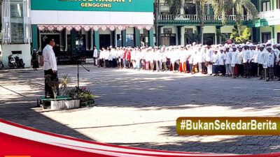 Pekikan Yel Yel Menyambung Juang Merengkuh Masa Depan. Ribuan Santri Genggong Peringati HSN 2024