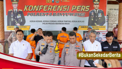 Empat Tersangka Sindikat Sabu- Sabu Di Tangkap Polresta Banyuwangi