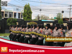 Ratusan Personil Polresta Banyuwangi Gelar Latihan Sebagai Kesiapan  Pengamanan Pilkada Serentak 2024