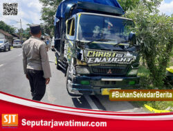 Truk Vs Pikap Dekat RTH Buk Putih Pesanggaran, Sopir Traga Alami Luka Serius