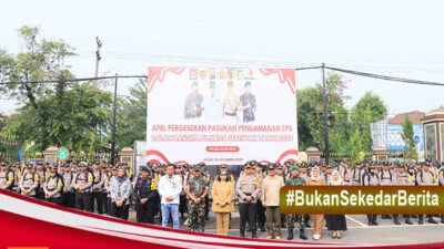 Polres Kediri Kota Gelar Apel Pergeseran Pasukan Pengamanan TPS Pilkada 2024