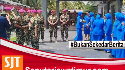 Puslatpurmar 7 Lampon Gelar Prosesi Pisah Sambut Komandan Lama dan Komandan Baru