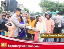 Maknai Berkah di Bulan Ramadan, Kapolres Kediri Kota  Berbagi Takjil Kepada Pengguna Jalan