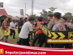 Sambut Hari Buruh, Polres Blitar Gelar Simulasi Pengamanan Unjuk Rasa