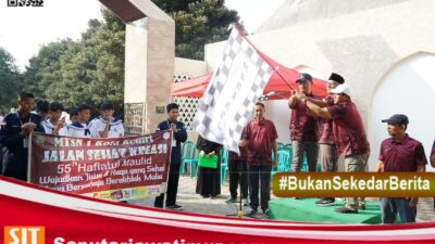 Gus Qowim Berangkatkan Jalan Sehat Kreasi Haflatul Maulid ke-55 MTsN 1 Kota Kediri