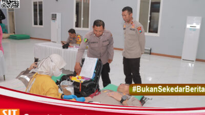 Polres Blitar Gelar Donor Darah Sambut Hari Bhayangkara ke-79