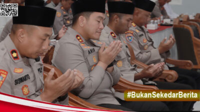 Doa Lintas Agama Warnai Peringatan Hari Bhayangkara ke-79 di Polres Blitar