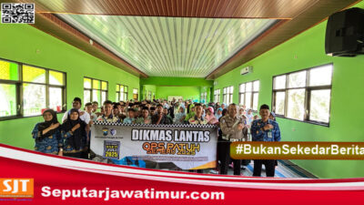 Sosialisasi Tertib Lalu Lintas, Satlantas Polres Blitar Disambut Antusias Siswa MTsN 4