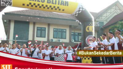 Polres Blitar Gelar Olahraga Bersama Semarakkan HUT ke-80 RI