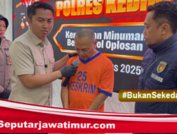 Polres Kediri Ungkap Kasus Miras Oplosan Tewaskan Tiga Warga, Pelaku Ditangkap dalam 24 Jam