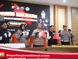 Polres Kediri Amankan Ratusan Ribu Pil Okerbaya dan 16 Tersangka