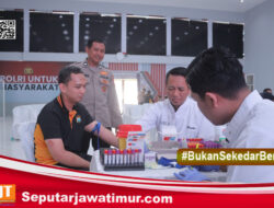 Jaga Kesehatan Personel, Polres Blitar Laksanakan Pemeriksaan Rutin Penyakit Degeneratif