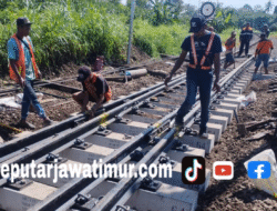 Komitmen Tingkatkan Keselamatan Perjalanan KA, KAI Daop 7 Madiun Kembali Lakukan Penggantian Wesel