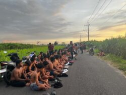 Polres Kediri Ciduk 78 Remaja dalam Operasi Balap Liar di Pare