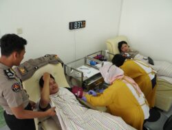 Sambut HUT ke-75 Humas Polri, Polres Blitar Gelar Donor Darah untuk Masyarakat